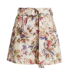 Chufy Luca High Waisted Tropical Leaf Printed Shorts